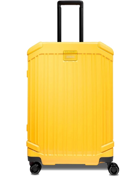 PIQUADRO POP Chariot moyen jaune - Valises Rigides