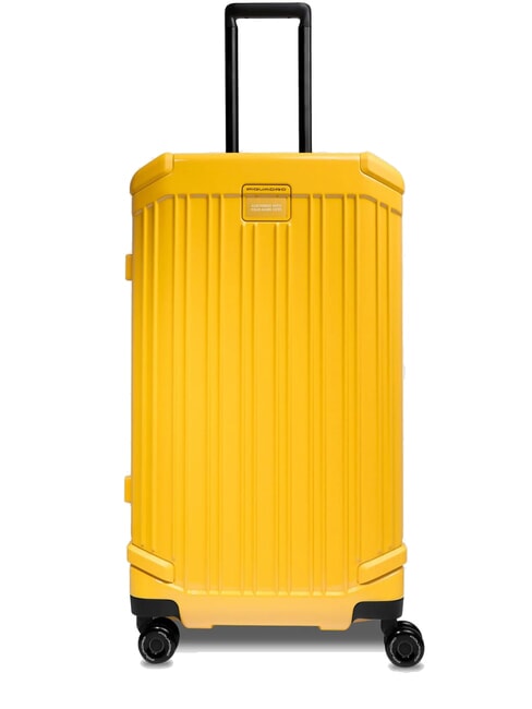 PIQUADRO POP Grand chariot jaune - Valises Rigides