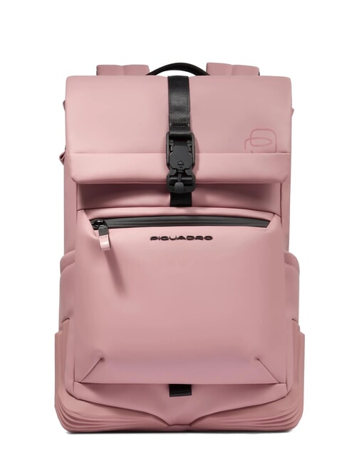 PIQUADRO CORNER SPECIALE GOMMATO Sac à dos à enroulement, support pour ordinateur portable 14" ROSA - Sacs à dos pour ordinateur portable