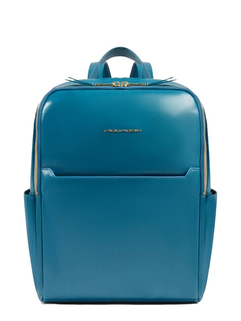 PIQUADRO BLUE SQUARE  Sac à dos pour ordinateur portable 14 pouces, en cuir indice d'octane 3 - Sacs à dos pour ordinateur portable