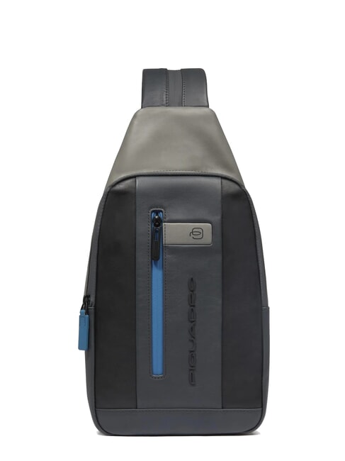 PIQUADRO URBAN Sac à dos à une bandoulière avec support pour iPad®mini gris noir - Sacs en Bandoulières pour Homme
