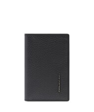PIQUADRO MODUS SPECIALE Portefeuille en cuir martel&eacute; Noir - Portefeuilles Homme - 1
