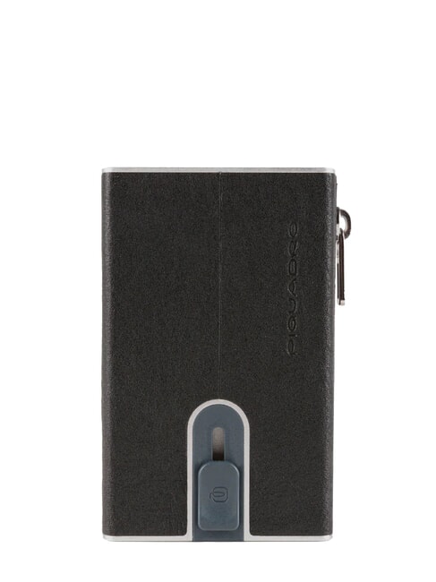 PIQUADRO BLACK SQUARE système coulissant pour porte-cartes Noir - Portefeuilles Homme