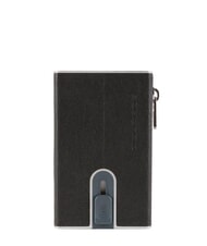 PIQUADRO BLACK SQUARE système coulissant pour porte-cartes Noir - Portefeuilles Homme - 1