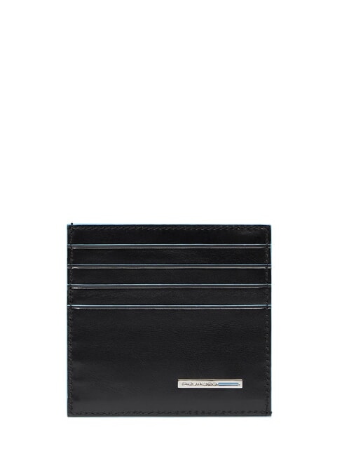 PIQUADRO BLUE SQUARE porte-cartes en cuir Noir - Portefeuilles Homme