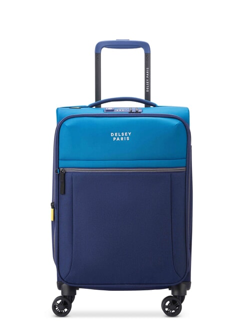 DELSEY BROCHANT 3 trolley extensible pour bagage à main bleu de mer - Valises cabine