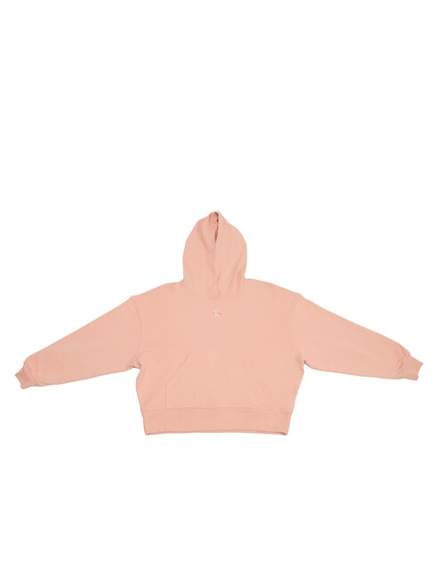 CALVIN KLEIN CK JEANS Sweat-shirt en coton avec capuche et poche fleur pâle - Sweat-shirts pour femmes