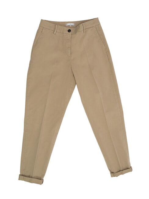 TOMMY HILFIGER TH pantalon en coton stretch beige - Pantalons pour femmes
