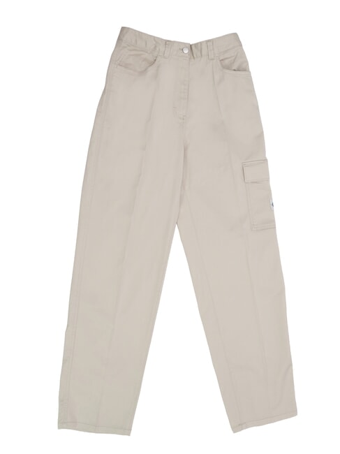 CALVIN KLEIN CK JEANS pantalon cargo en coton stretch coquille d'œuf - Pantalons pour femmes
