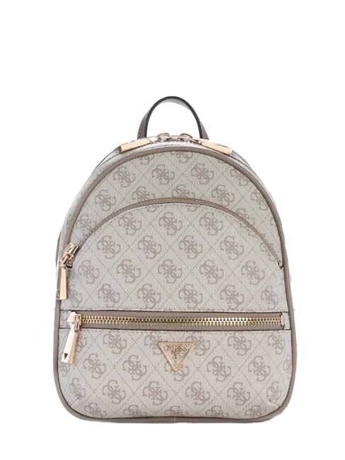 GUESS MANHATTAN 2 Petit sac à dos avec logo pivoine 4G logo taupe foncé - Sacs pour Femme