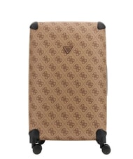 GUESS BERTA 28 Grand chariot extensible logo latte / marron - Valises Rigides - 1