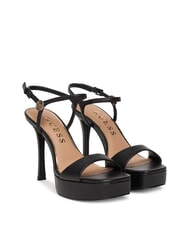 GUESS HENDORA Sandales montantes en cuir &agrave; plateforme NOIR - Chaussures Femme - 1