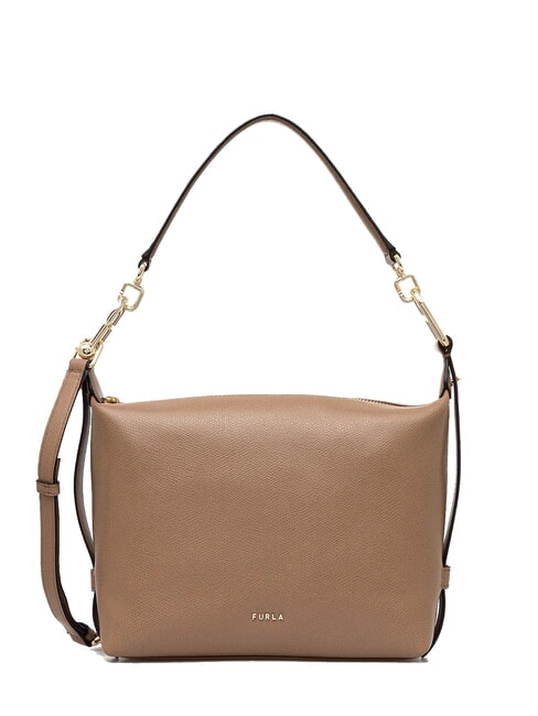 FURLA TONIE Petit sac en cuir avec bandoulière caramel au beurre - Sacs pour Femme