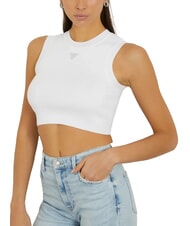 GUESS ALEXIA Souris courte en tricot avec logo en strass - T-shirt