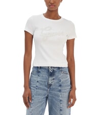 GUESS STUDS SCRIPT T-shirt &agrave; manches courtes coupe ajust&eacute;e - T-shirt
