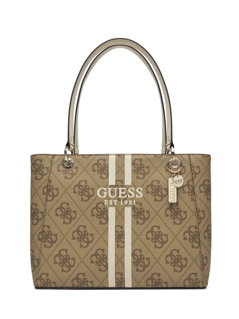 GUESS NOELLE Sac cabas imprimé à bandoulière LOGO DE LAIT - Sacs pour Femme