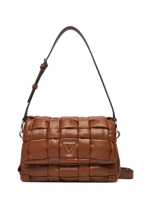 GUESS MARION Sac bandoulière tissé avec bandoulière COGNAC - Sacs pour Femme