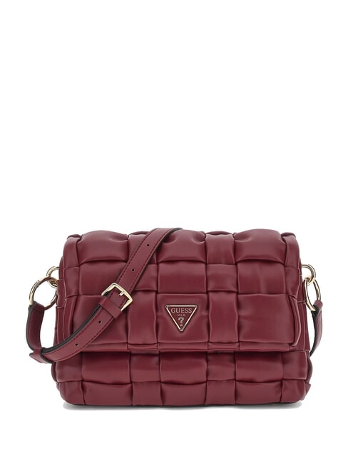 GUESS MARION Sac bandoulière tissé avec bandoulière ROUGE - Sacs pour Femme