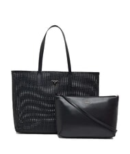 GUESS BRIGITTA Sac cabas en osier avec pochette NOIR - Sacs pour Femme - 1