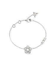 GUESS SHINING WINTER Bracelet orn&eacute; de fleurs et de cristaux ARGENT - Bracelets - 1