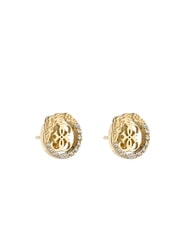 GUESS 4 LOVE Boucles d'oreilles rondes avec logo 4G et strass or jaune - Boucles d'oreilles - 1