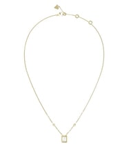 GUESS 4G LIGHT Collier pendentif en zircon carr&eacute; or jaune - Colliers - 1