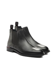 TOMMY HILFIGER CORE RWB HILFIGER bottines en cuir noir - Chaussures Homme - 1
