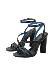 TOMMY HILFIGER TH LEATHER BLOCK Sandales montantes en cuir avec bride &agrave; la cheville noir - Chaussures Femme - 1