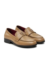 TOMMY HILFIGER THE LEATHER CLASSIC Mocassins en cuir pour femmes - Chaussures Femme