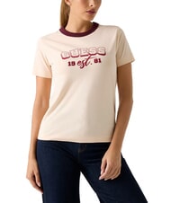 GUESS COLLEGE T-shirt en coton pivoine p&ecirc;che - T-shirt - 1