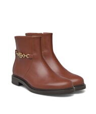 TOMMY HILFIGER TH CHAIN Bottines basses en cuir avec fermeture &eacute;clair - Chaussures Femme