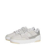 TOMMY HILFIGER TH Baskets en cuir gris - Chaussures Femme - 1