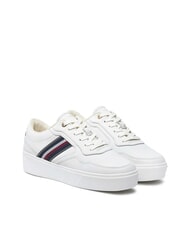 TOMMY HILFIGER STRIPES PLATFORM Baskets montantes en cuir &eacute;cru - Chaussures Femme - 1