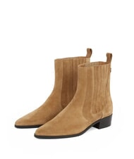 TOMMY HILFIGER COWBOY CHELSEA Bottines en daim &agrave; bout pointu kaki - Chaussures Femme - 1