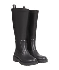 CALVIN KLEIN HIGH RAINBOOT bottes hautes en n&eacute;opr&egrave;ne noir - Chaussures Femme - 1