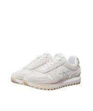CALVIN KLEIN TOOTHY RUNNER Baskets en cuir blanc - Chaussures Femme - 1