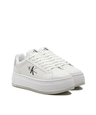 CALVIN KLEIN BOLD LOW LACE baskets compens&eacute;es en cuir blanc - Chaussures Femme - 1
