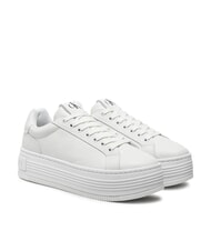 CALVIN KLEIN BOLD PLATF LOW Baskets en cuir blanc - Chaussures Femme - 1