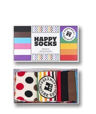 HAPPY SOCKS PRIDE Coffret cadeau 3 paires de chaussettes blanc - Chaussettes pour hommes - 1