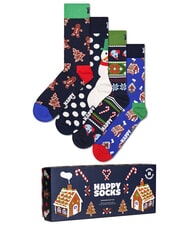 HAPPY SOCKS HOLIDAY GINGERBREAD Coffret cadeau de 4 paires de chaussettes multicolore - Chaussettes pour hommes - 1