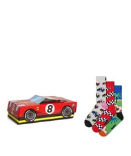 HAPPY SOCKS TOP RACER Coffret cadeau 3 paires de chaussettes rouge - Chaussettes pour hommes - 1