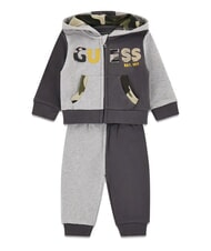 GUESS KIDS MINI ME Ensemble de surv&ecirc;tement avec capuche et pantalon combinaison de nuances de gris - Barboteuses et tenues pour b&eacute;b&eacute; - 1