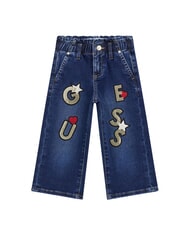 GUESS KIDS MINI ME Jeans pour filles avec des &eacute;cussons en strass lettres brillantes b&eacute;b&eacute; w - Pantalons pour enfants - 1