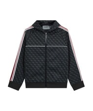 GUESS KIDS Sweat &agrave; capuche zipp&eacute; pour enfants Jacquard 4g noir de jais - B&eacute;b&eacute; Sweat - 1