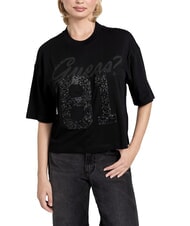 GUESS BELT WRAPPED T-shirt &agrave; manches courtes coupe oversize - T-shirt