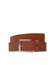 TOMMY HILFIGER DENTON ceinture en cuir cognac / noir - Ceintures - 1