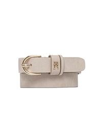 TOMMY HILFIGER TH ESSENTIAL Ceinture en cuir nubuck pour femme santal - Ceintures - 1