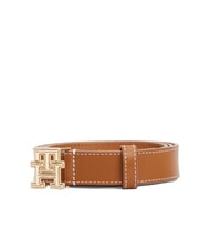 TOMMY HILFIGER TH LOGO Ceinture en cuir pour femme cognac / noir - Ceintures - 1