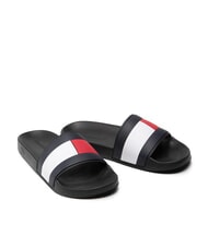 TOMMY HILFIGER TH FLAG POOL Pantoufles pour hommes noir - Chaussures Homme - 1