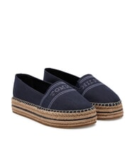 TOMMY HILFIGER TH Espadrilles compens&eacute;es en toile - Chaussures Femme